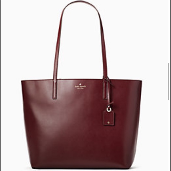 Kate Spade Janie Medium Tote Cherrywood Laptop Bag - Picture 2 of 13